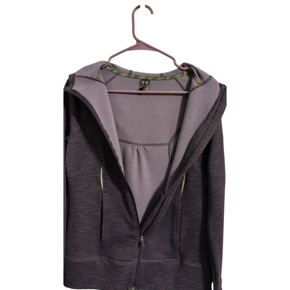 Under Armour Full-Zip Hoodie – Purple Fleece-Lined, Size Medium - Picture 5 of 5
